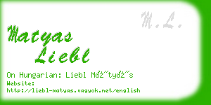 matyas liebl business card